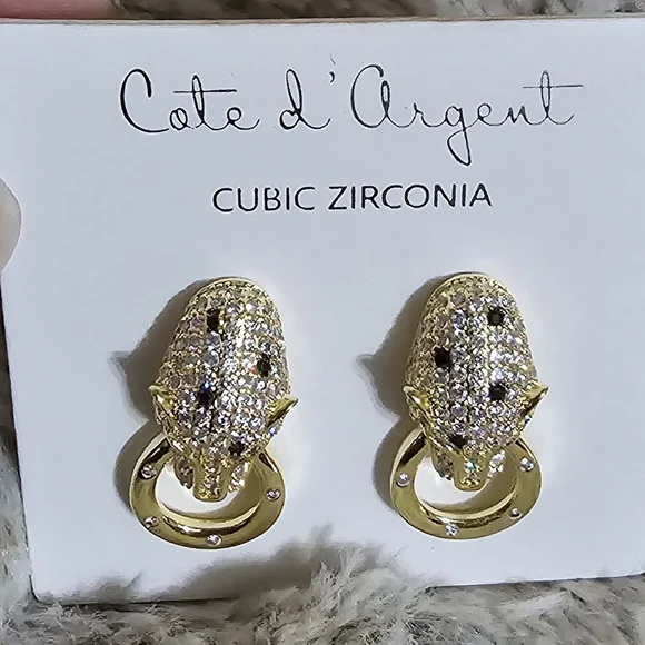 Cote d'argent Leopard Earrings - Picture 3 of 6
